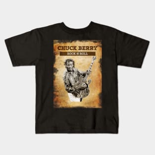 Vintage Old Paper 80s Style Chuck Berry Rock n roll Kids T-Shirt